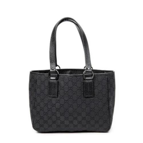 Pre-owned Canvas totes Gucci Vintage , Black , Dames