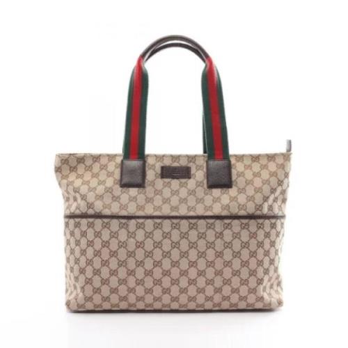 Pre-owned Canvas gucci-bags Gucci Vintage , Beige , Dames