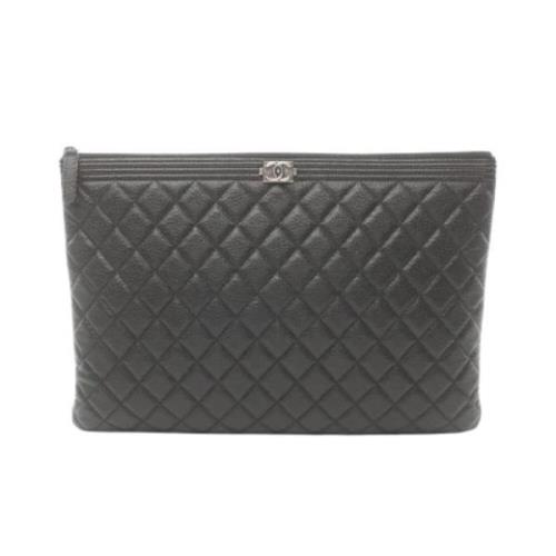 Pre-owned Leather chanel-bags Chanel Vintage , Black , Dames