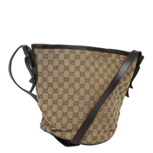 Pre-owned Canvas gucci-bags Gucci Vintage , Beige , Dames