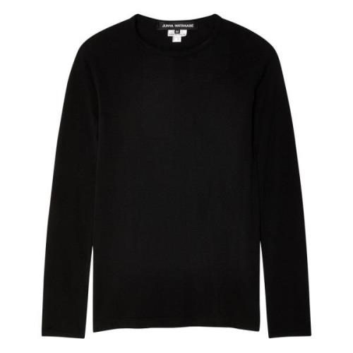 Chique Zwart Lang T-shirt met Lange Mouwen Junya Watanabe , Black , Da...