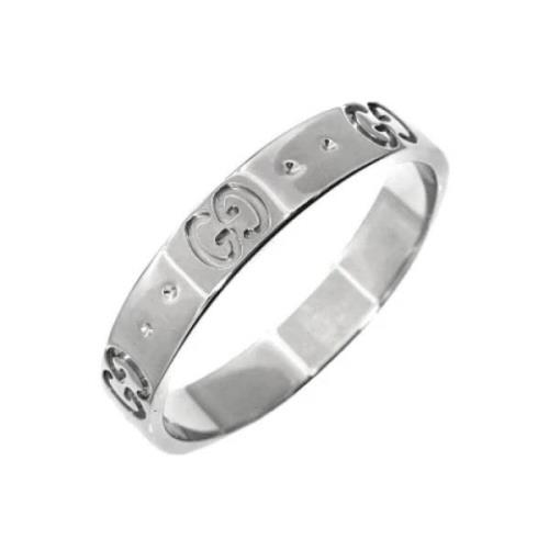 Pre-owned White Gold rings Gucci Vintage , Gray , Dames