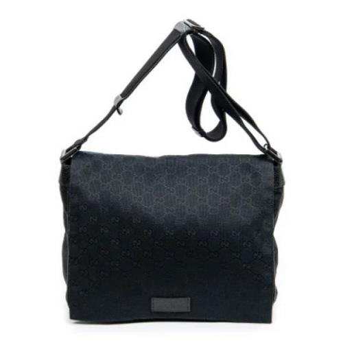 Pre-owned Canvas shoulder-bags Gucci Vintage , Black , Dames