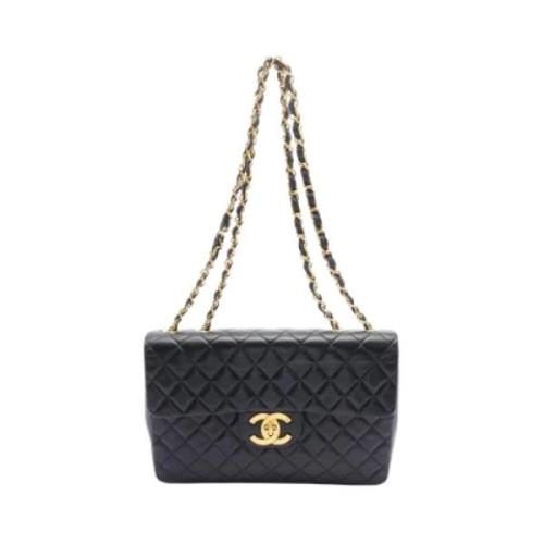 Pre-owned Leather chanel-bags Chanel Vintage , Black , Dames