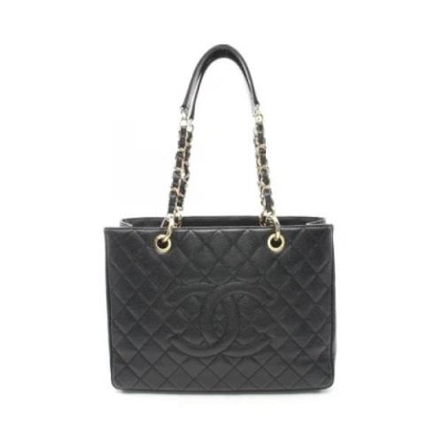 Pre-owned Leather totes Chanel Vintage , Black , Dames