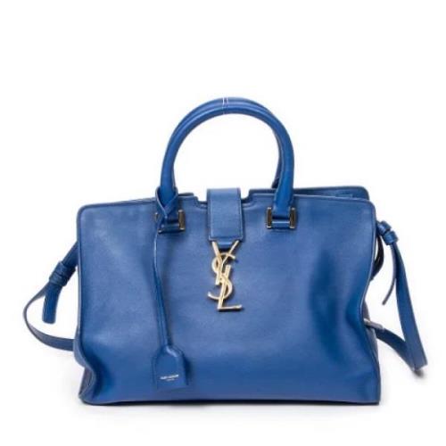 Pre-owned Leather shoulder-bags Yves Saint Laurent Vintage , Blue , Da...