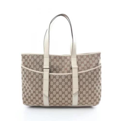 Pre-owned Canvas gucci-bags Gucci Vintage , Beige , Dames