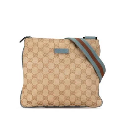 Pre-owned Canvas crossbody-bags Gucci Vintage , Beige , Dames