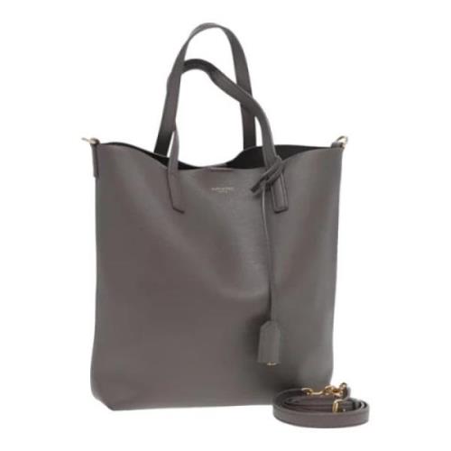 Pre-owned Leather totes Yves Saint Laurent Vintage , Gray , Dames