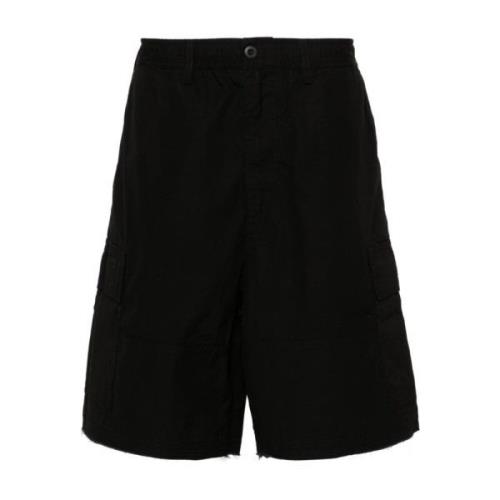 Zwarte Cargo Shorts met Logo Patch 032c , Black , Heren