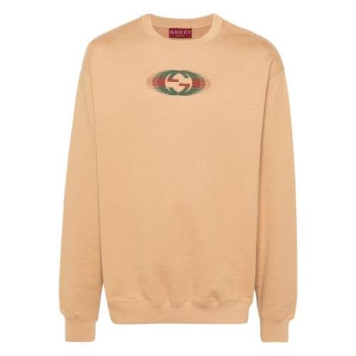 Beige Crocio Sweater met schaduweffect Gucci , Beige , Heren