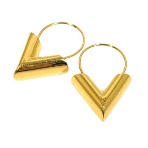 Pre-owned Yellow Gold earrings Louis Vuitton Vintage , Yellow , Dames