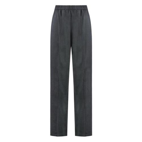 Wollen Elastische Track-Pants Fabiana Filippi , Gray , Dames