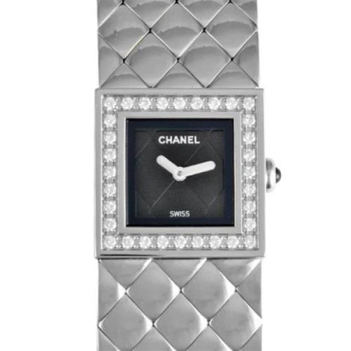 Pre-owned Stainless Steel watches Chanel Vintage , Black , Dames