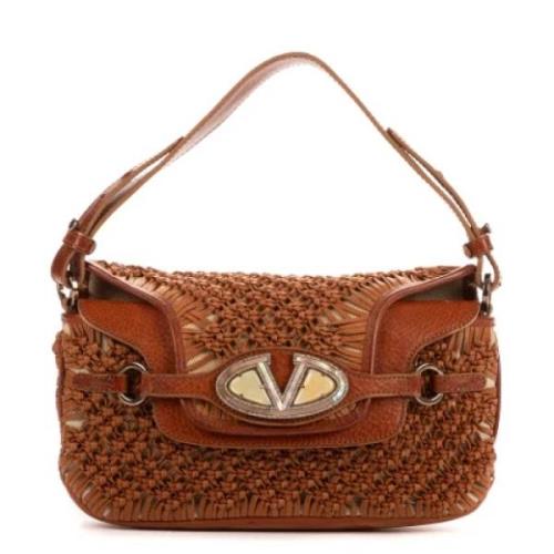 Pre-owned Leather shoulder-bags Valentino Vintage , Brown , Dames