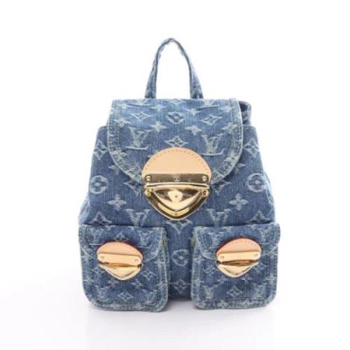 Pre-owned Leather louis-vuitton-bags Louis Vuitton Vintage , Blue , Da...