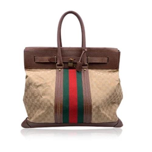 Pre-owned Leather gucci-bags Gucci Vintage , Beige , Dames