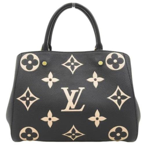 Pre-owned Leather handbags Louis Vuitton Vintage , Black , Dames