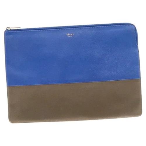 Pre-owned Leather celine-bags Celine Vintage , Blue , Dames