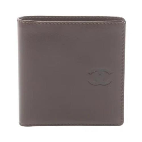 Pre-owned Leather wallets Chanel Vintage , Brown , Heren