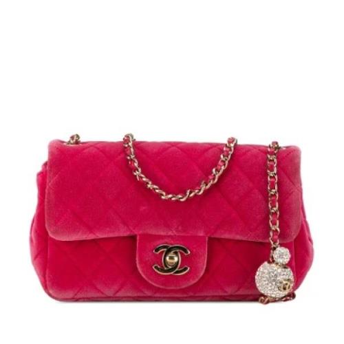 Pre-owned Velvet crossbody-bags Chanel Vintage , Pink , Dames