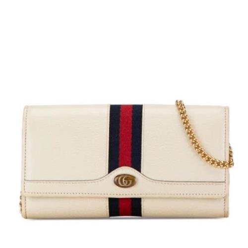 Pre-owned Leather crossbody-bags Gucci Vintage , Beige , Dames