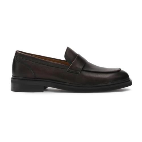 Bruine leren loafers Kazar , Brown , Heren