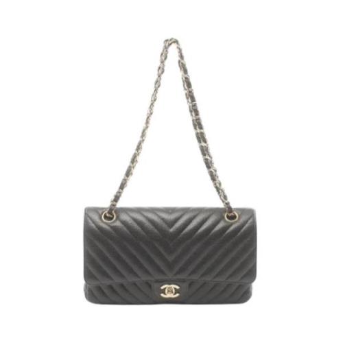 Pre-owned Leather chanel-bags Chanel Vintage , Black , Dames