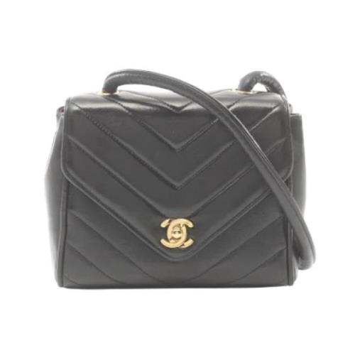 Pre-owned Leather chanel-bags Chanel Vintage , Black , Dames