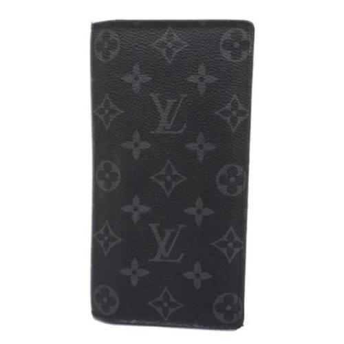 Pre-owned Canvas wallets Louis Vuitton Vintage , Gray , Dames