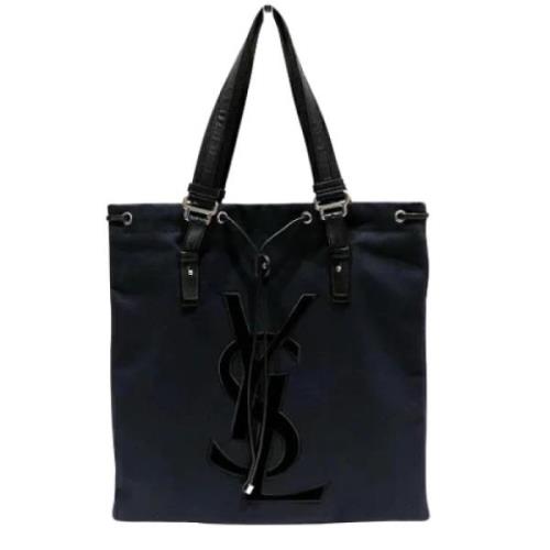 Pre-owned Leather totes Yves Saint Laurent Vintage , Black , Dames