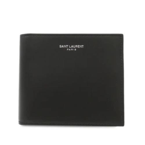 Pre-owned Leather wallets Yves Saint Laurent Vintage , Black , Heren