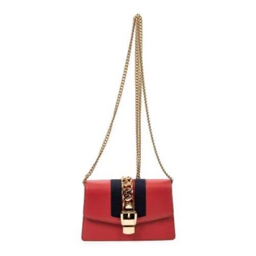 Pre-owned Leather shoulder-bags Gucci Vintage , Red , Dames