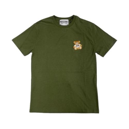 Casual katoenen T-shirt voor heren Moschino , Green , Heren