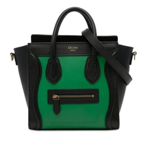 Pre-owned Leather celine-bags Celine Vintage , Green , Dames