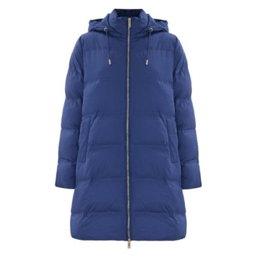 Gewatteerde Oversized Hooded Donsjas Kocca , Blue , Dames