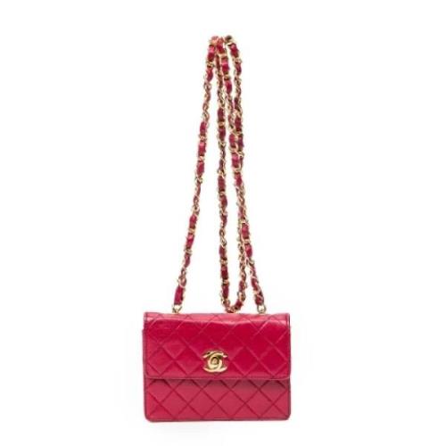 Pre-owned Leather shoulder-bags Chanel Vintage , Red , Dames