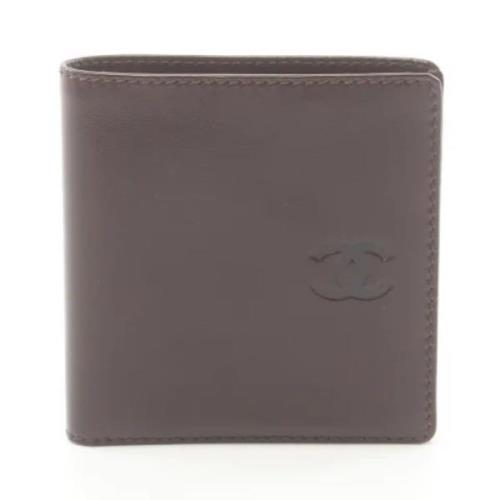 Pre-owned Leather wallets Chanel Vintage , Brown , Heren