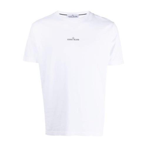 Casual Katoenen T-shirt Stone Island , White , Heren