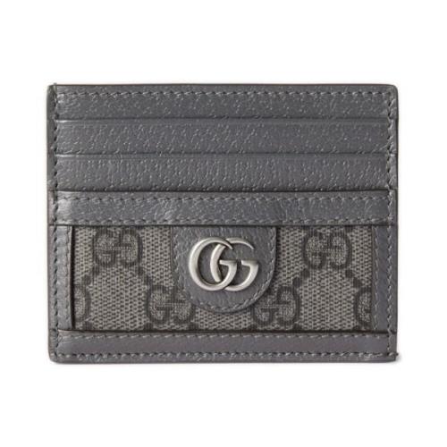 Grijze GG Supreme Stof Portemonnee Gucci , Gray , Heren