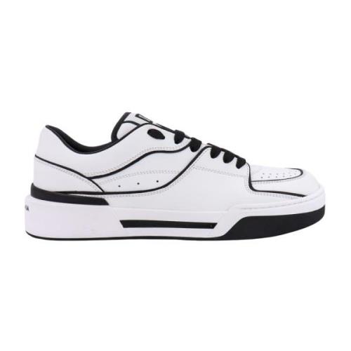 Witte Leren Sneakers voor Mannen Dolce & Gabbana , White , Heren