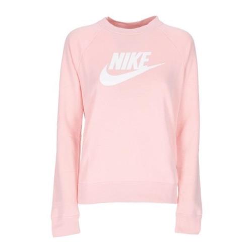 Essentiële Crew Hybrid Sweatshirt Atmosfeer/Wit Nike , Pink , Dames