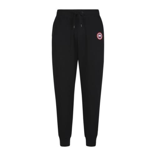 Gebreide katoenen herensweatpants Canada Goose , Black , Heren