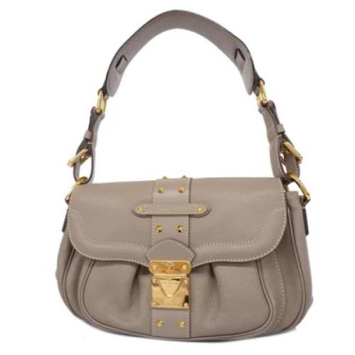 Pre-owned Leather louis-vuitton-bags Louis Vuitton Vintage , Gray , Da...