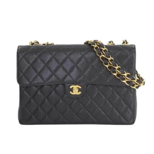 Pre-owned Leather chanel-bags Chanel Vintage , Black , Dames