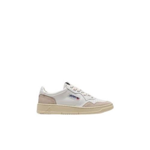 Leren en Suède Sneakers Verhogen Stijl Autry , White , Dames