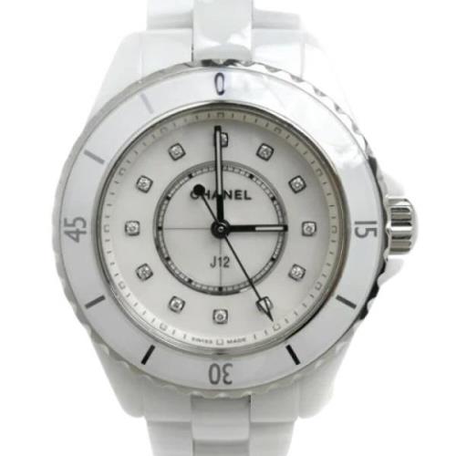 Pre-owned Stainless Steel watches Chanel Vintage , White , Dames