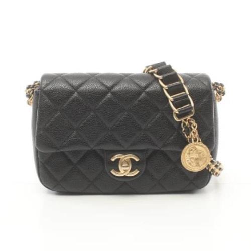 Pre-owned Canvas chanel-bags Chanel Vintage , Black , Dames