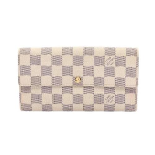 Pre-owned Canvas wallets Louis Vuitton Vintage , White , Dames