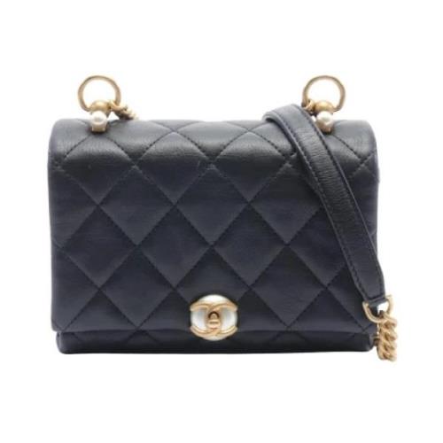 Pre-owned Leather chanel-bags Chanel Vintage , Black , Dames